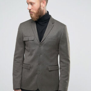 Skinny Blazer with Military Styling