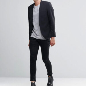 Skinny Lapelless Blazer with Stretch Skinny Lapelless Blazer with Stretch